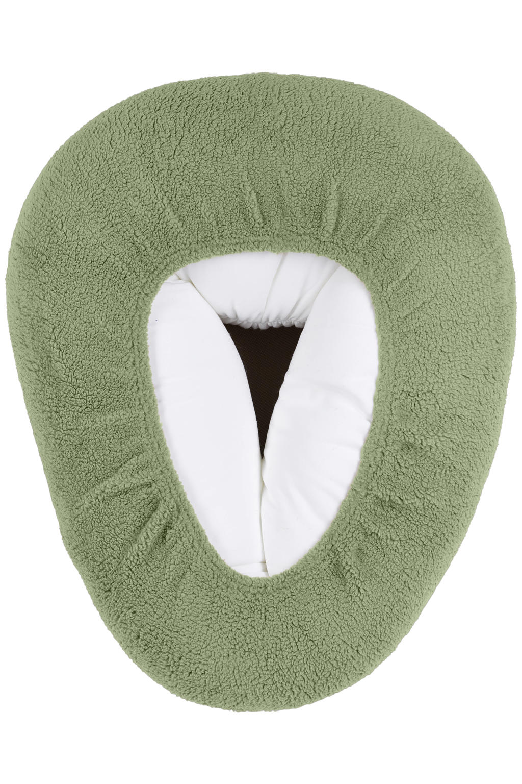 Meyco teddy relaxhoes voor voedingskussen groen