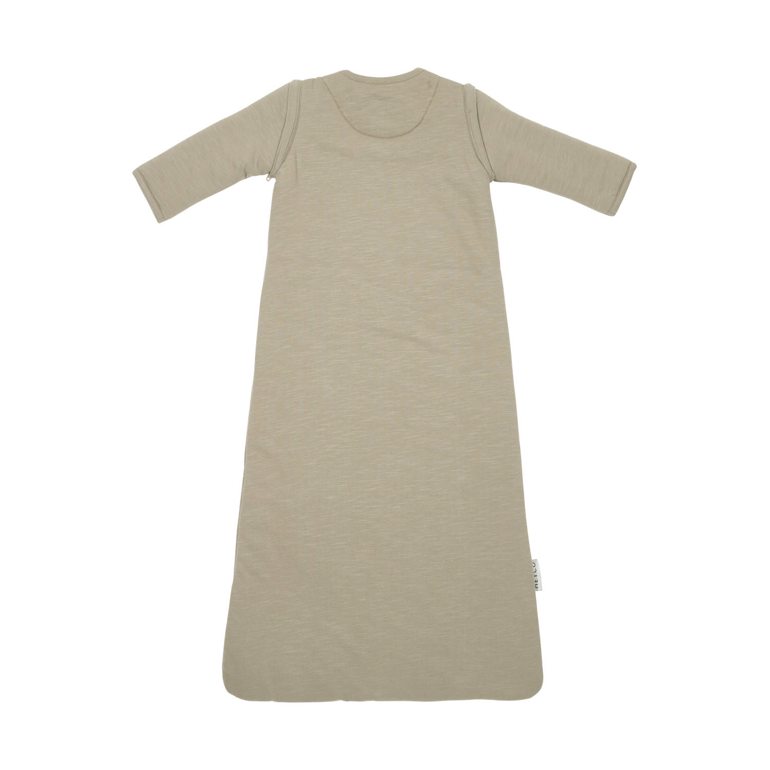 Meyco winter slaapzak Slub met Smile applicatie taupe offwhite