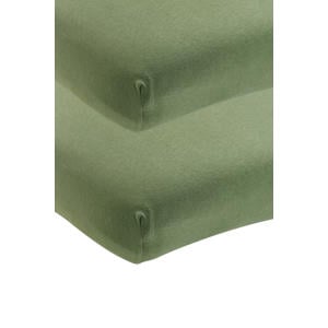 wieg hoeslaken - groen (set van 2)