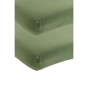 wieg hoeslaken - groen (set van 2)