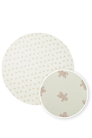 knoeimat gingerbread print 110 cm beige