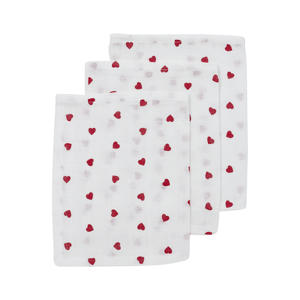 washandje met hartjesprint (set van 3)