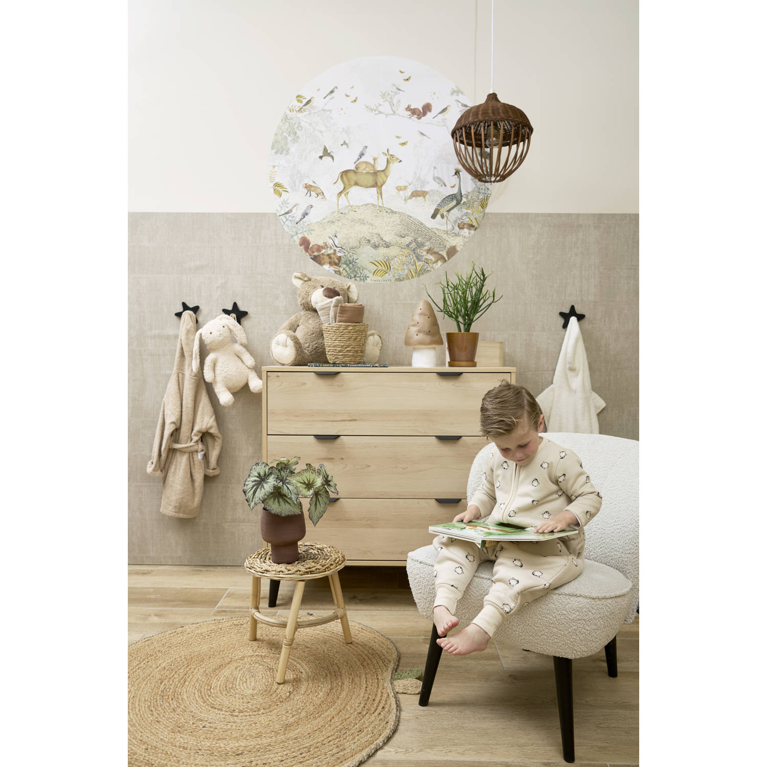 Meyco winter slaapoverall jumper Pinguïn beige zwart