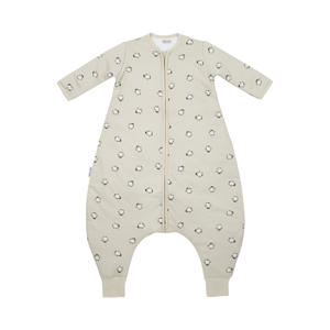 winter slaapoverall jumper Pinguïn beige/zwart