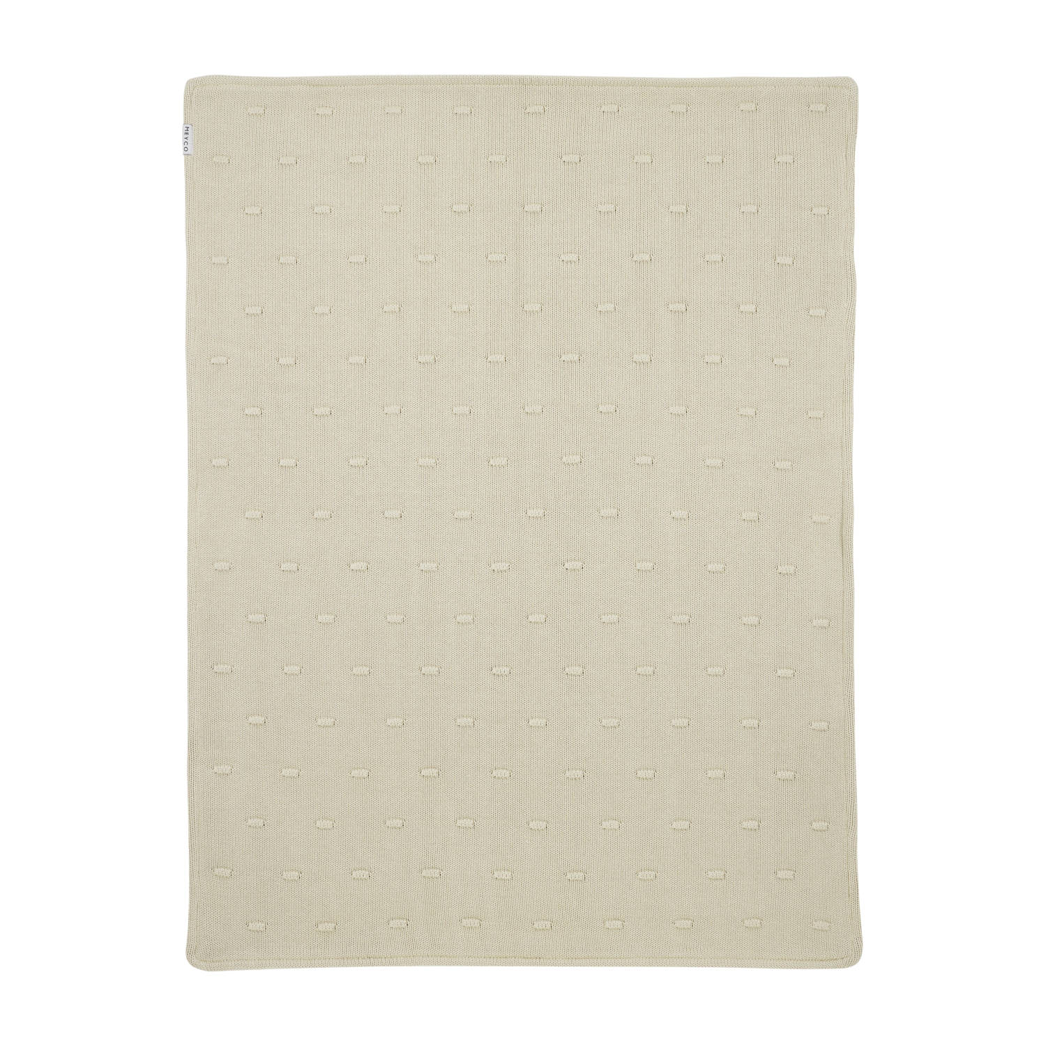 Meyco reversible ledikantdeken Knots met teddy beige