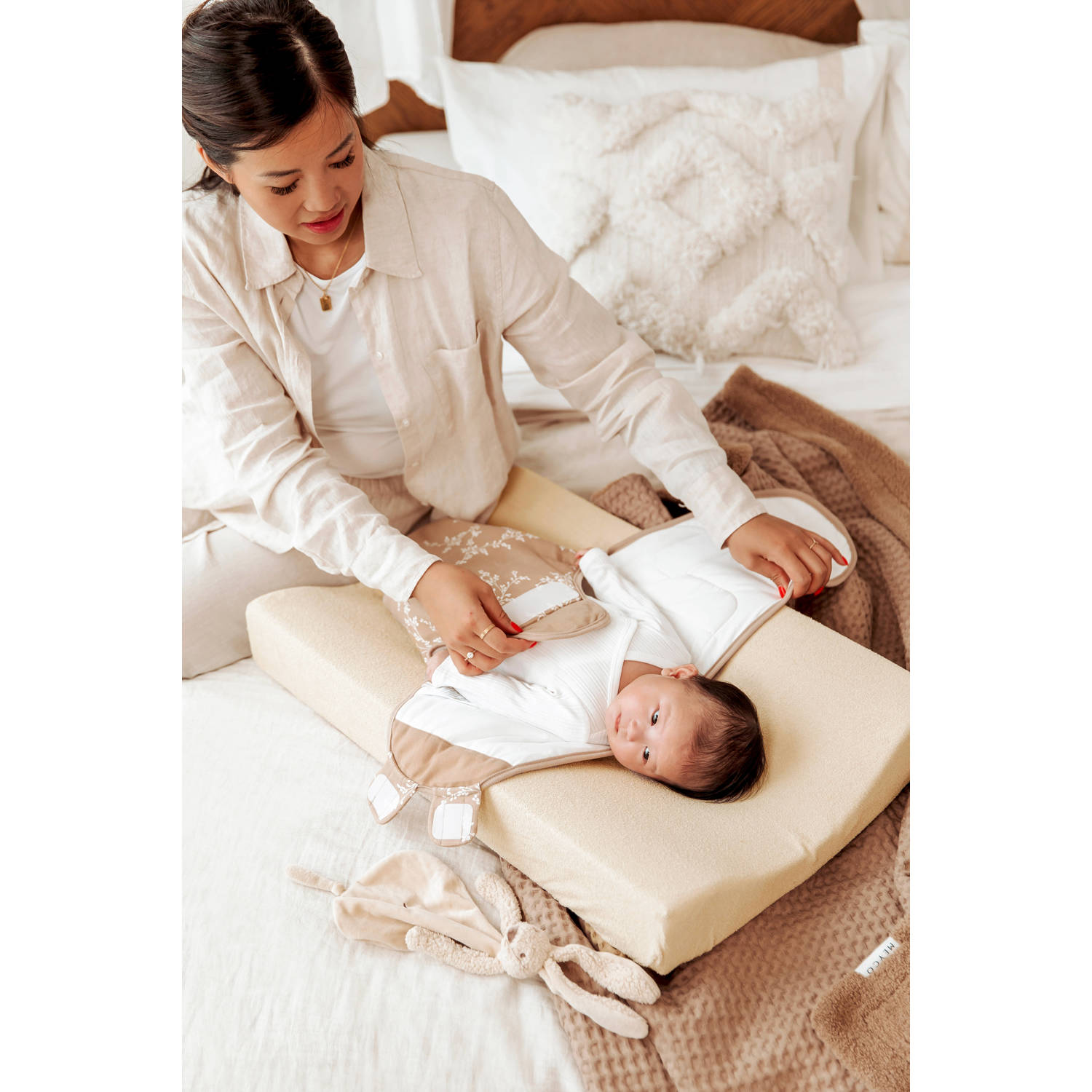 Meyco aankleedkussenhoes set van 2 beige