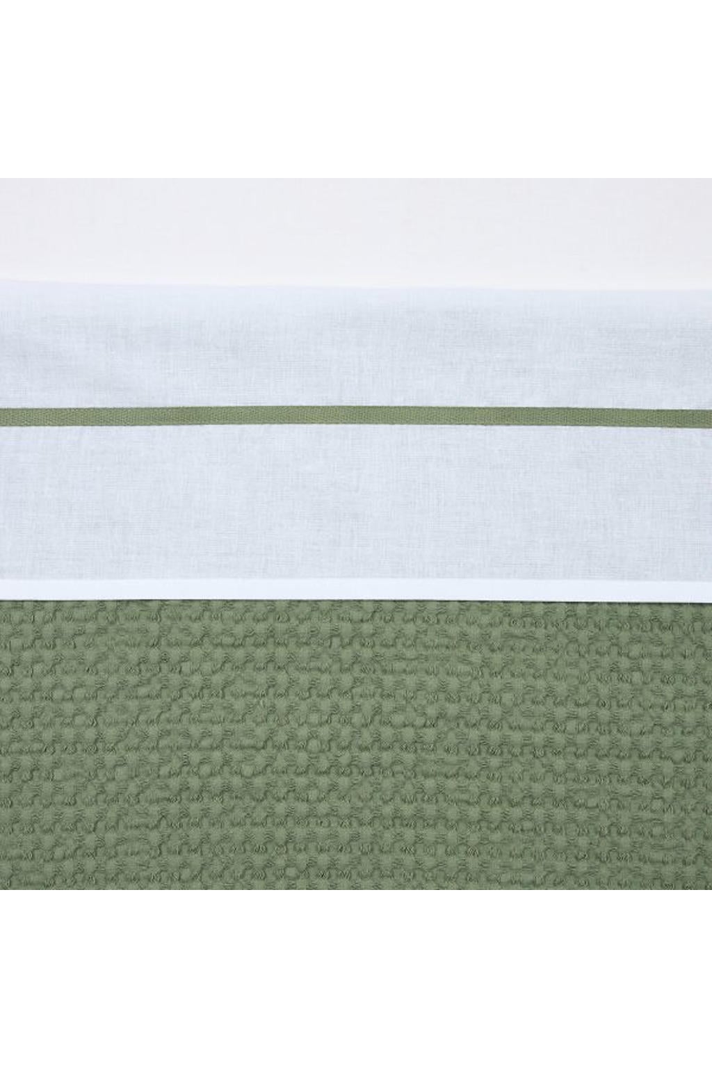 Meyco wieglaken met bies wit/groen