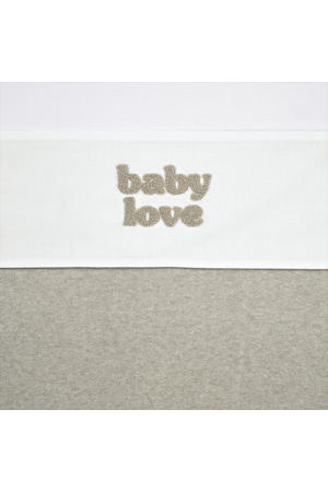 ledikantlaken Baby Love wit/beoge