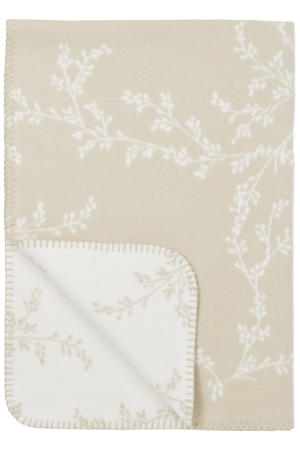 reversible wiegdeken Branches beige/wit