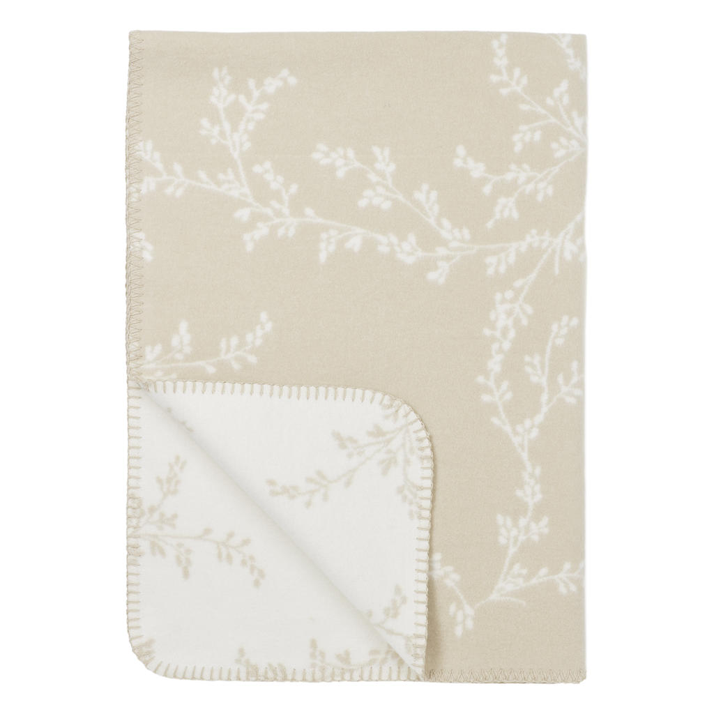 Meyco reversible wiegdeken Branches beige/wit