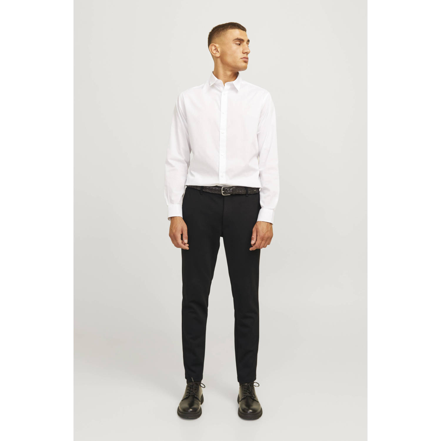 JJ REBEL slim fit chino JREBMICHAEL zwart