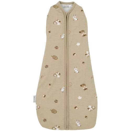 Meyco cocoon inbakerslaapzak Forest Animal beige afbeelding