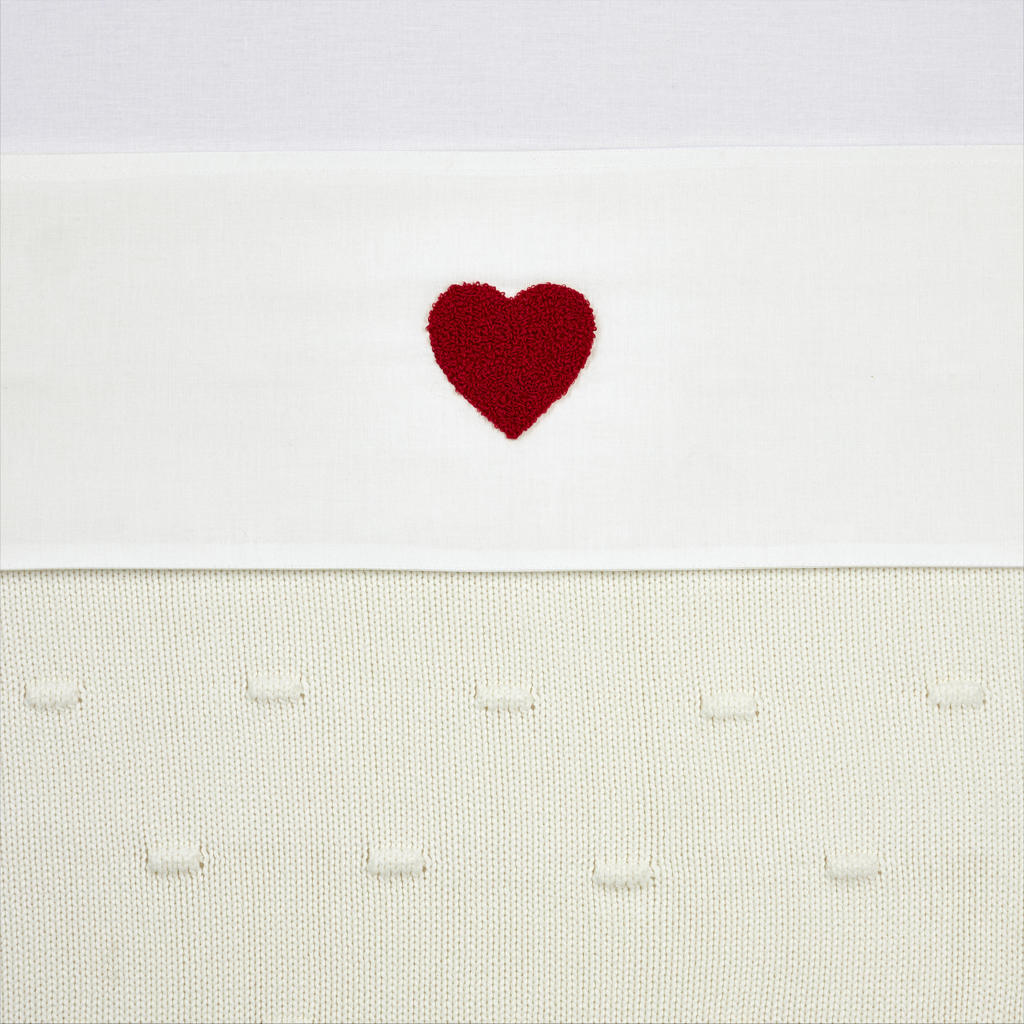 Meyco ledikantlaken Sweet Heart wit/rood