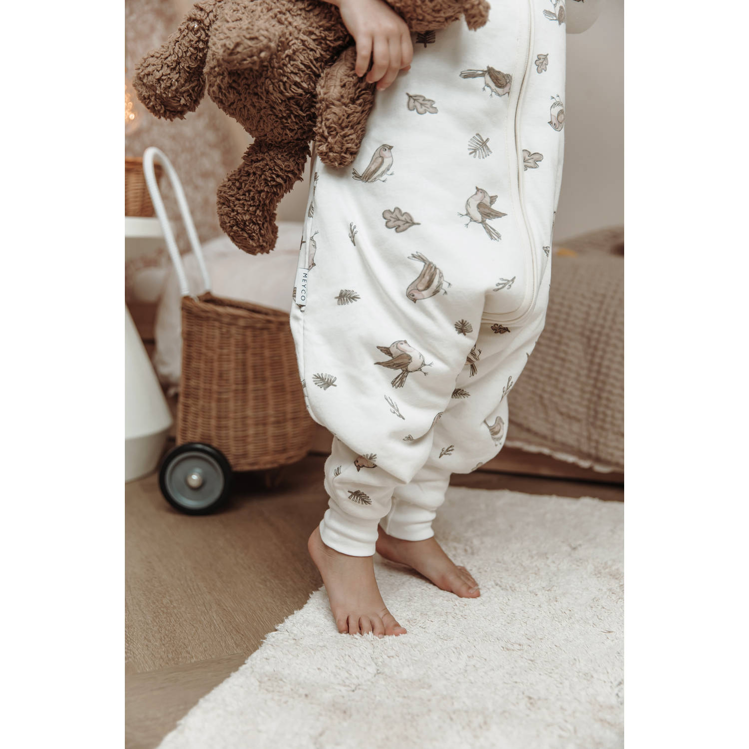 Meyco gevoerde winter slaapoverall jumper Robin