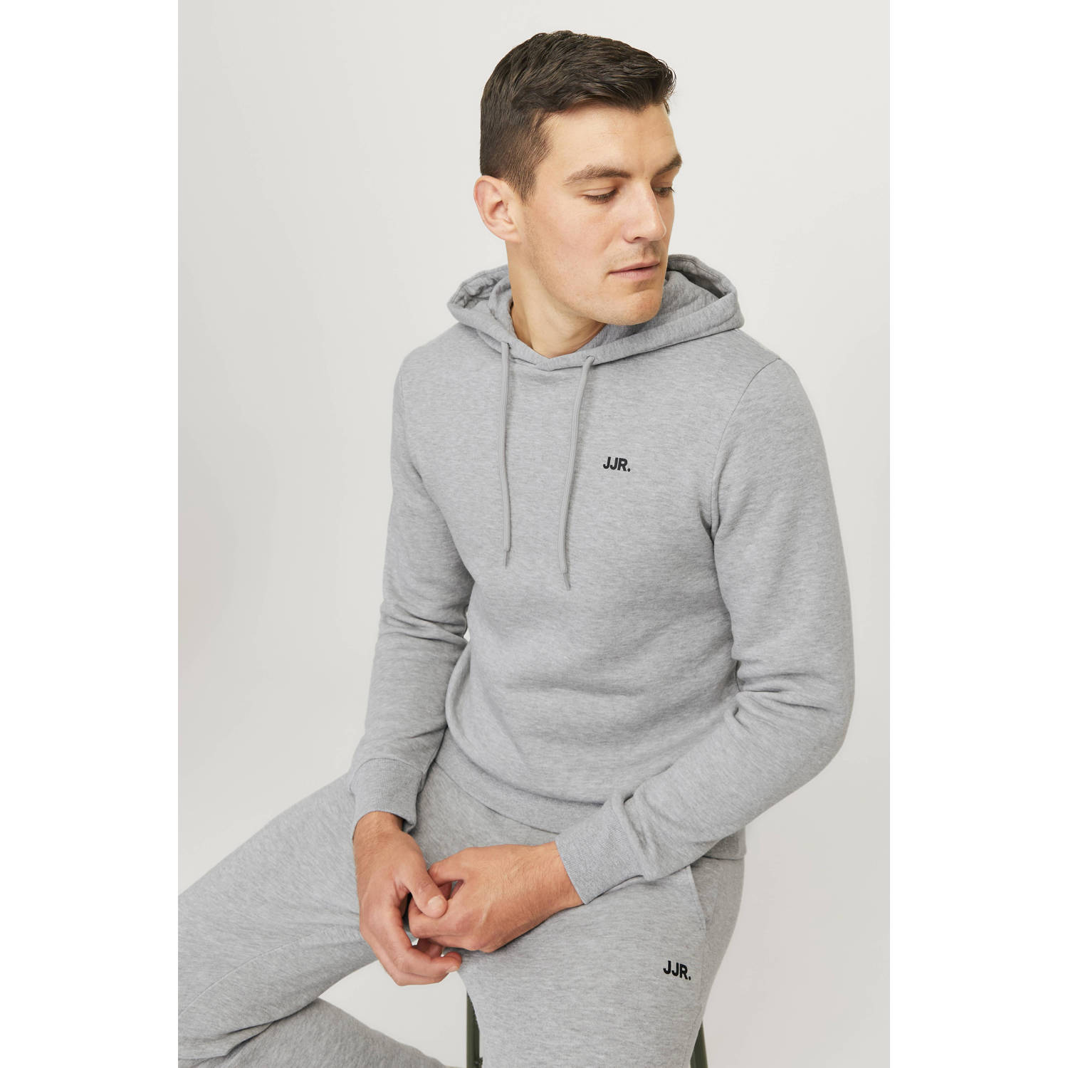 JJ REBEL hoodie JREBREBEL grijs