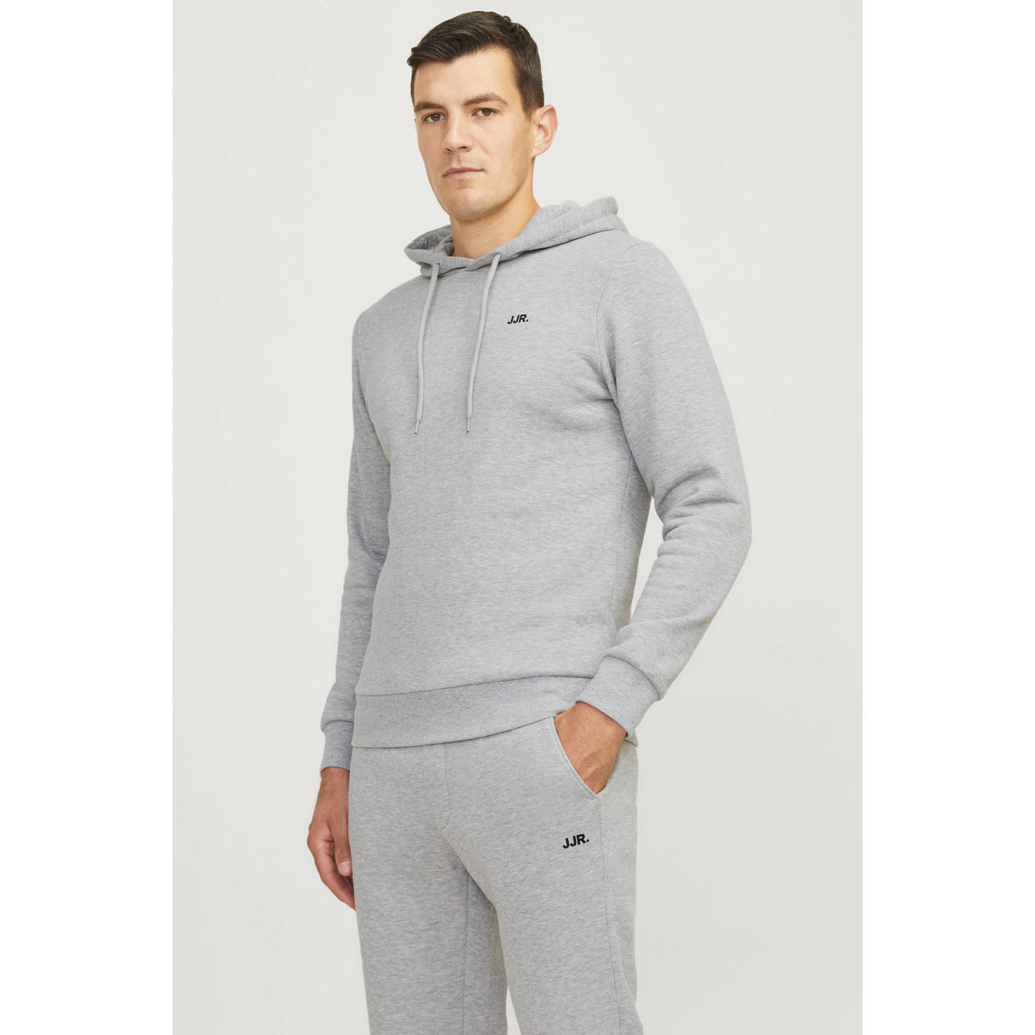 JJ REBEL hoodie JREBREBEL grijs