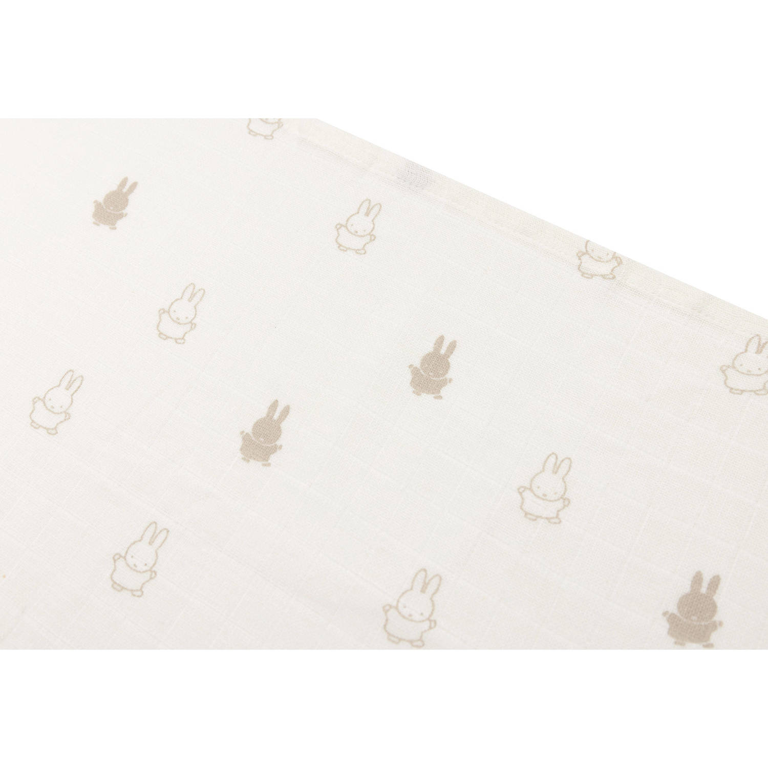 Jollein hydrofiele doek small Happy Miffy Nougat set van 3