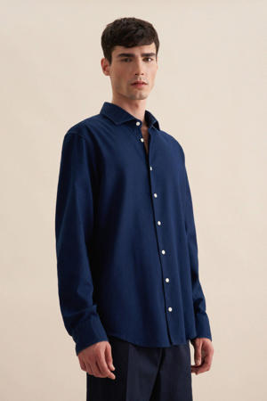 casual overhemd donkerblauw
