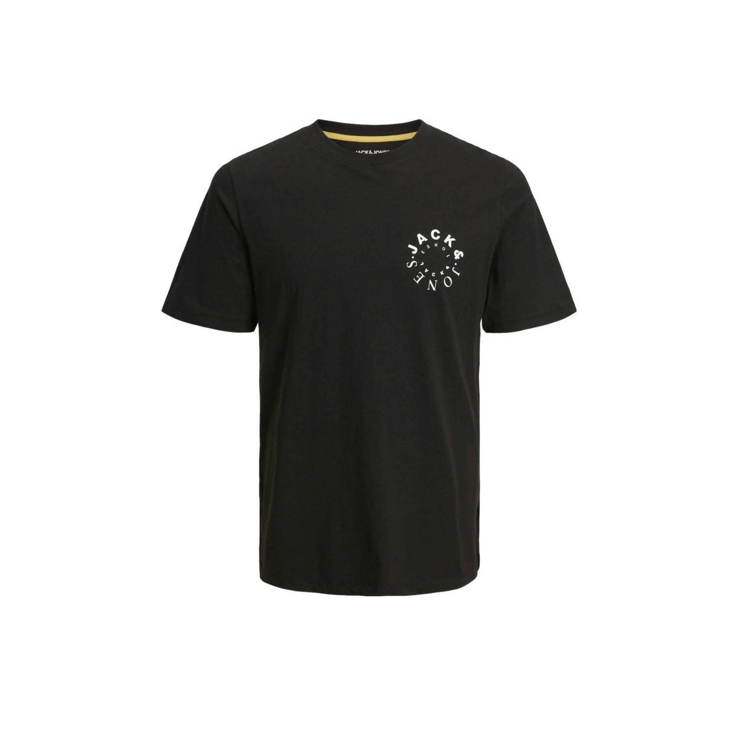 JACK & JONES PLUS SIZE T-shirt JJWARRIOR Plus Size met printopdruk zwart