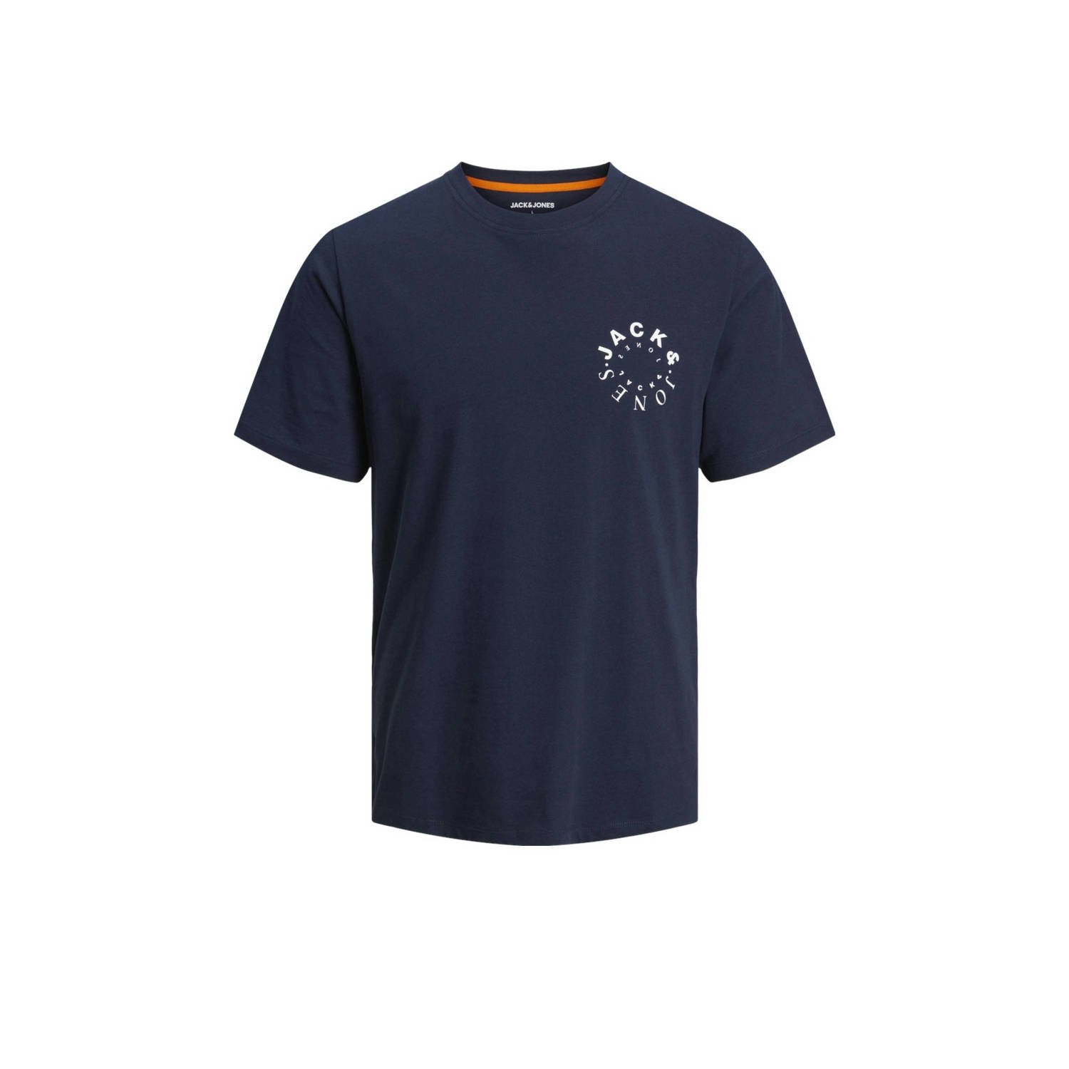 JACK & JONES PLUS SIZE T-shirt JJWARRIOR Plus Size met printopdruk donkerblauw