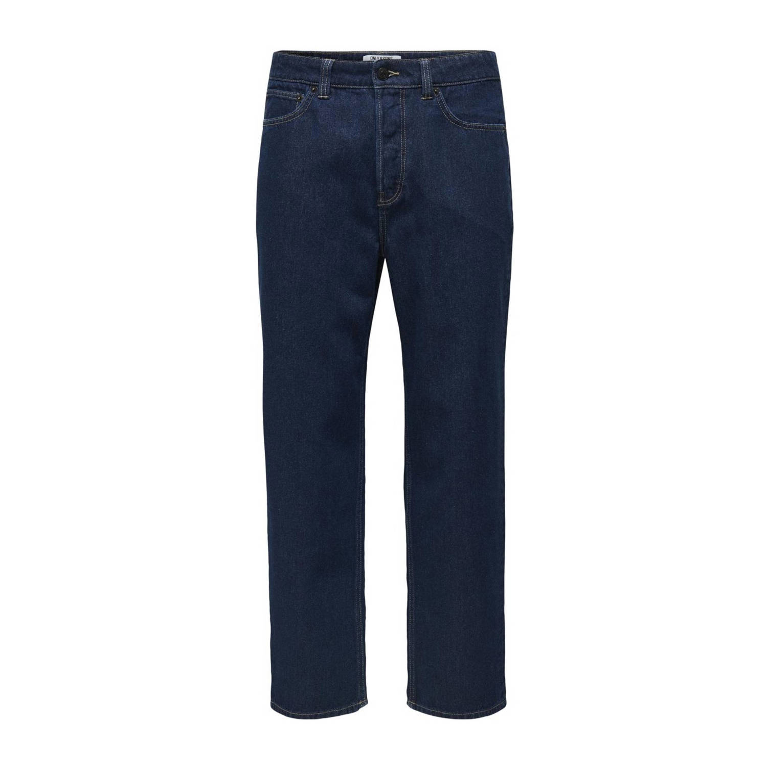 ONLY & SONS loose fit jeans ONSFADE donkerblauw