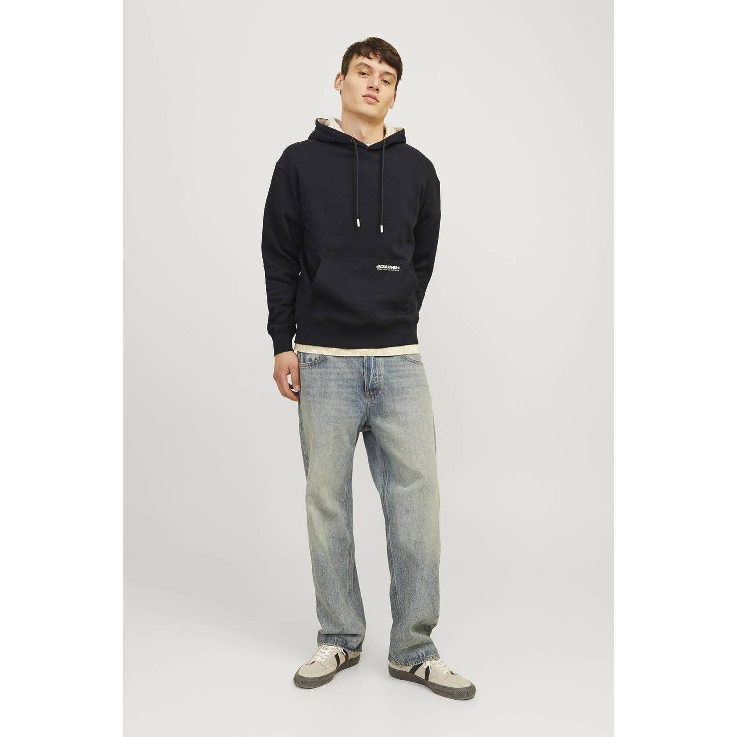 JACK & JONES ESSENTIALS hoodie zwart