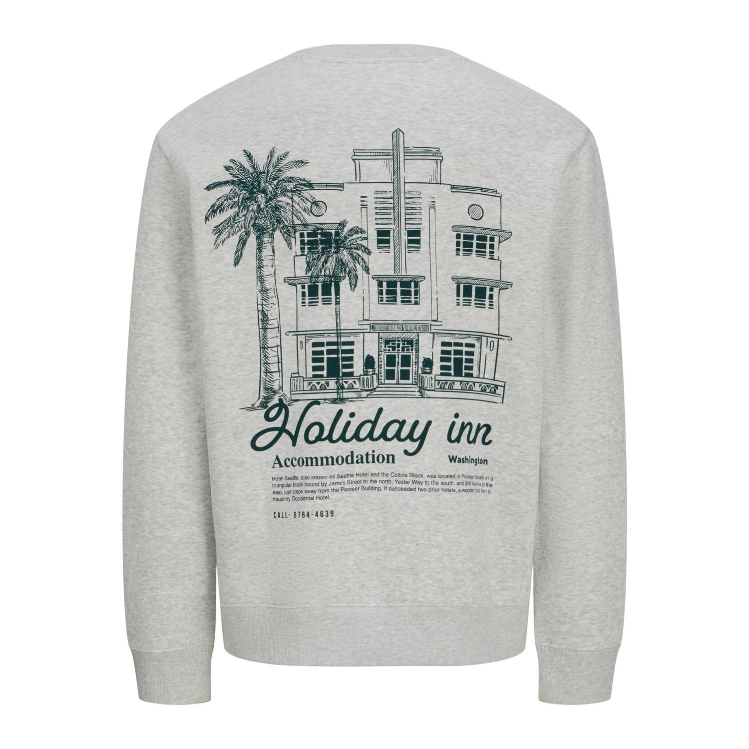 JACK & JONES ORIGINALS sweater lichtgrijs