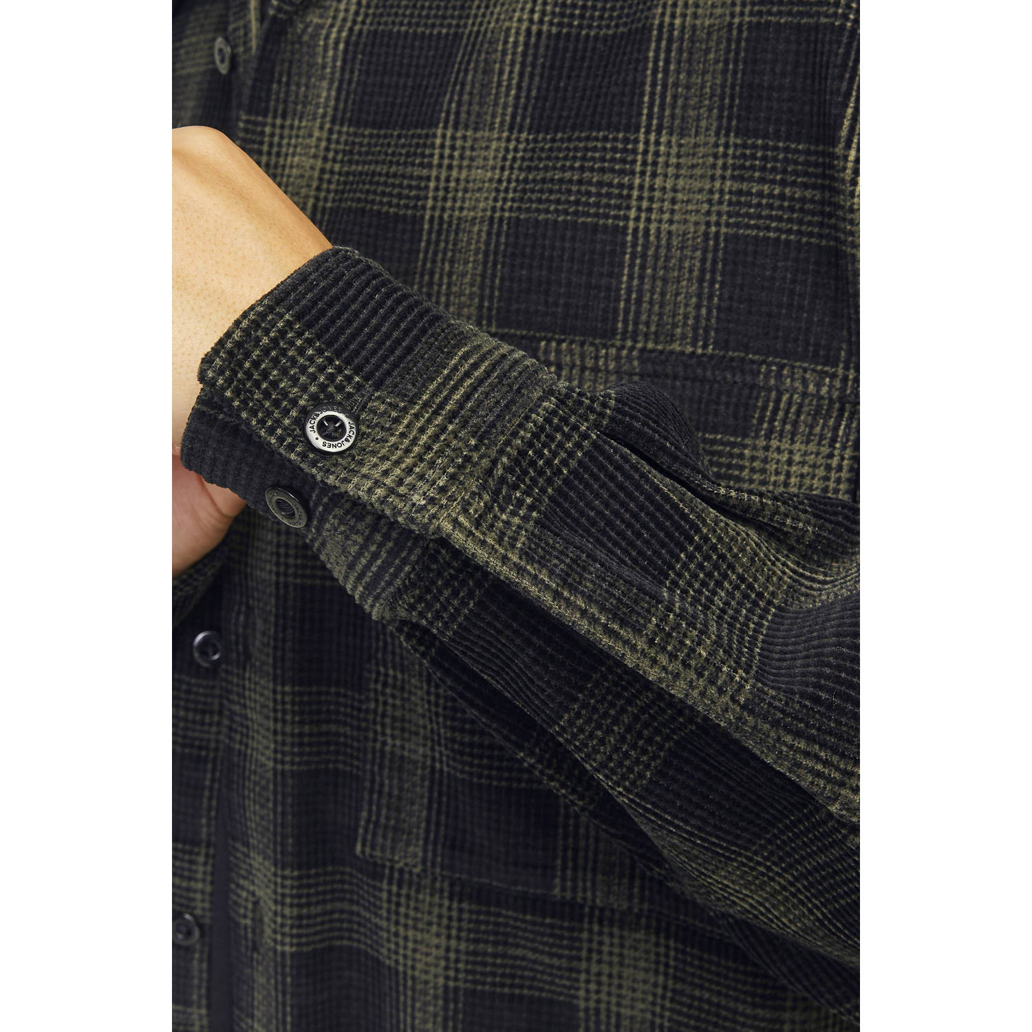 JACK & JONES CORE geruit overhemd JCOTHEO donkergroen