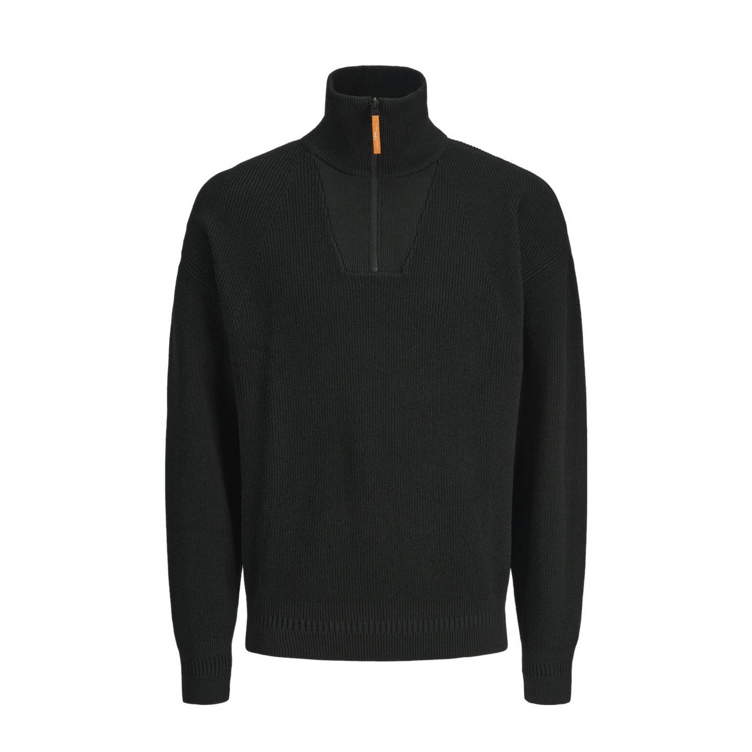 Jack & Jones Schipperstrui JCOOUTDOOR KNIT HALF ZIP HIGH NECK SN