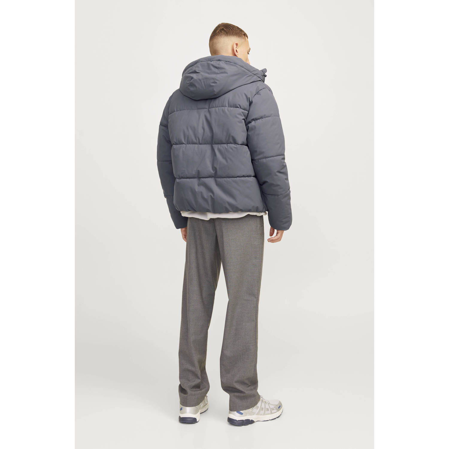 JACK & JONES ORIGINALS gewatteerde jas JORVESTERBRO grijs