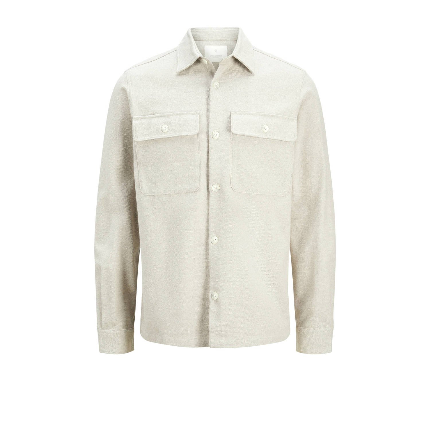 Jack & jones Zomer Zand Overshirt Melange Solid Shirt Beige Heren