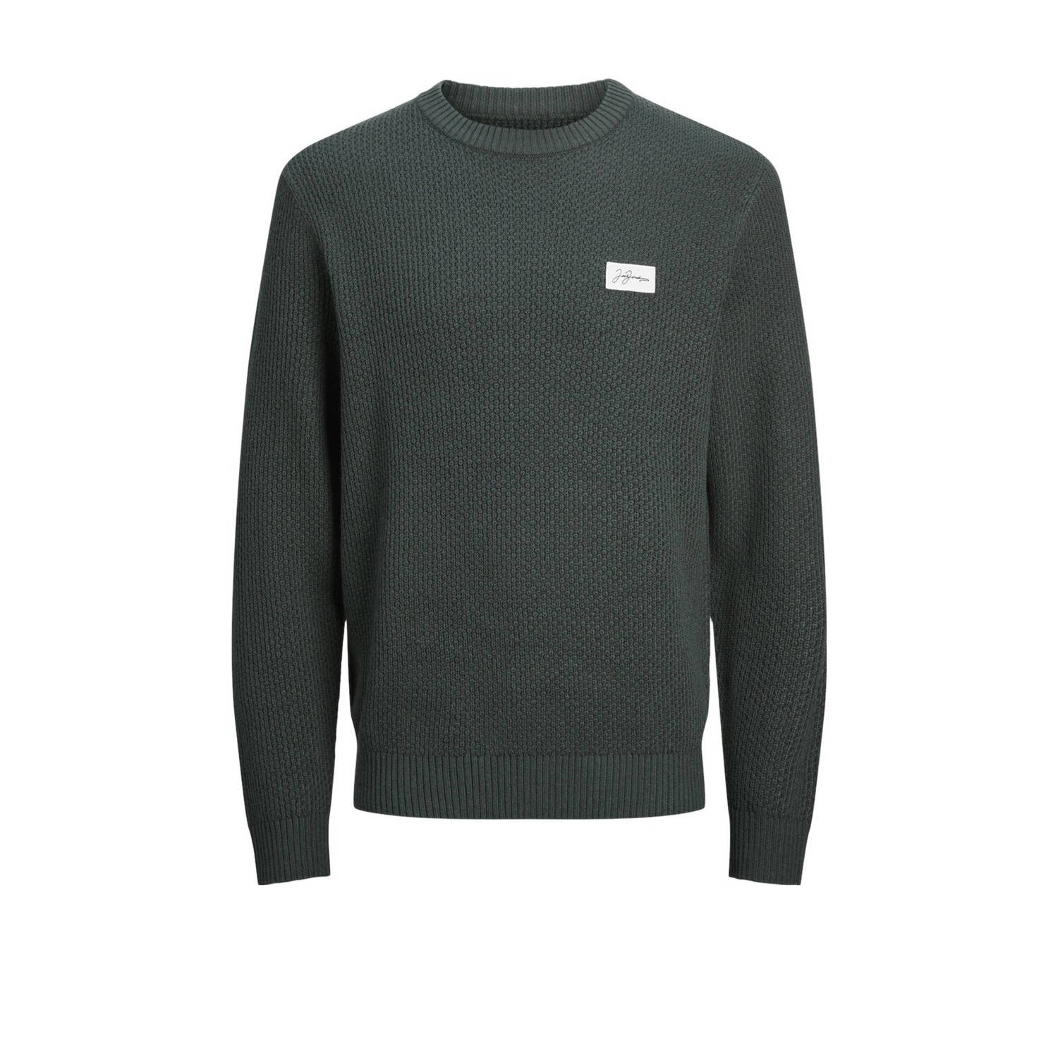 JACK & JONES ORIGINALS gebreide trui grijs