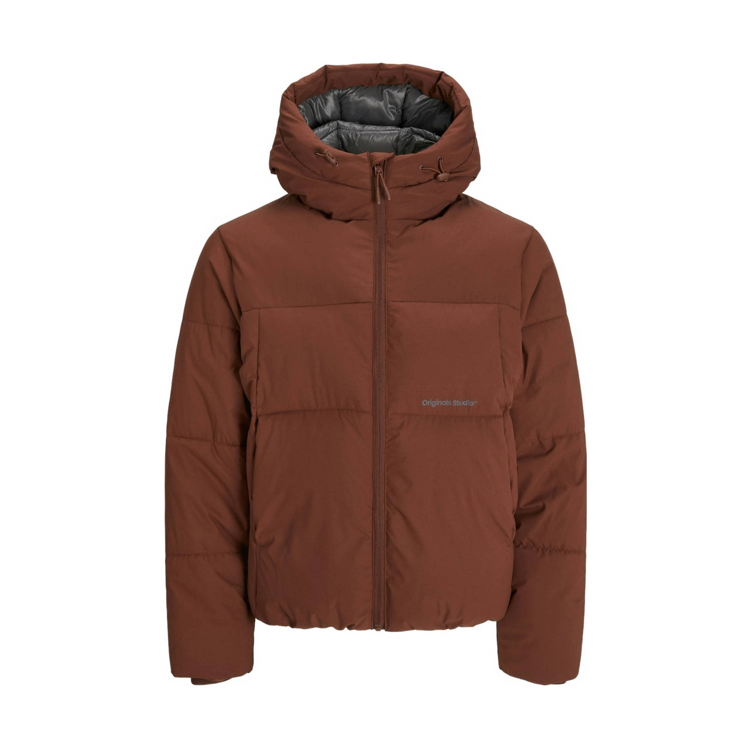 JACK & JONES ORIGINALS gewatteerde jas JORVESTERBRO roobruin
