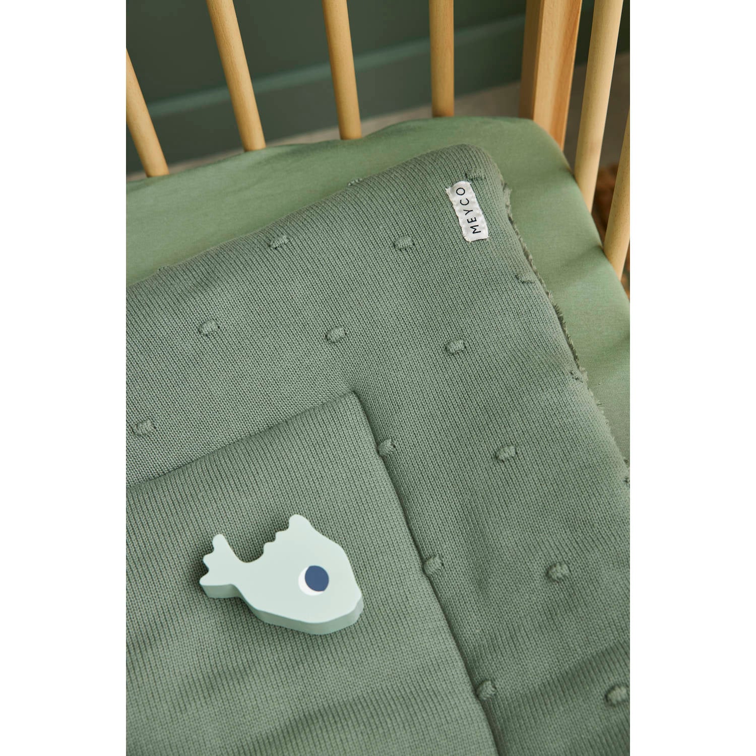 Meyco jersey boxmatras hoeslaken 75x95 cm forest green