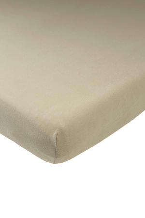 jersey ledikant hoeslaken 60x120 cm taupe