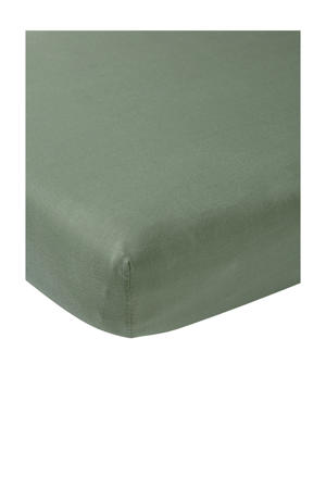 jersey ledikant hoeslaken 60x120 cm forest green