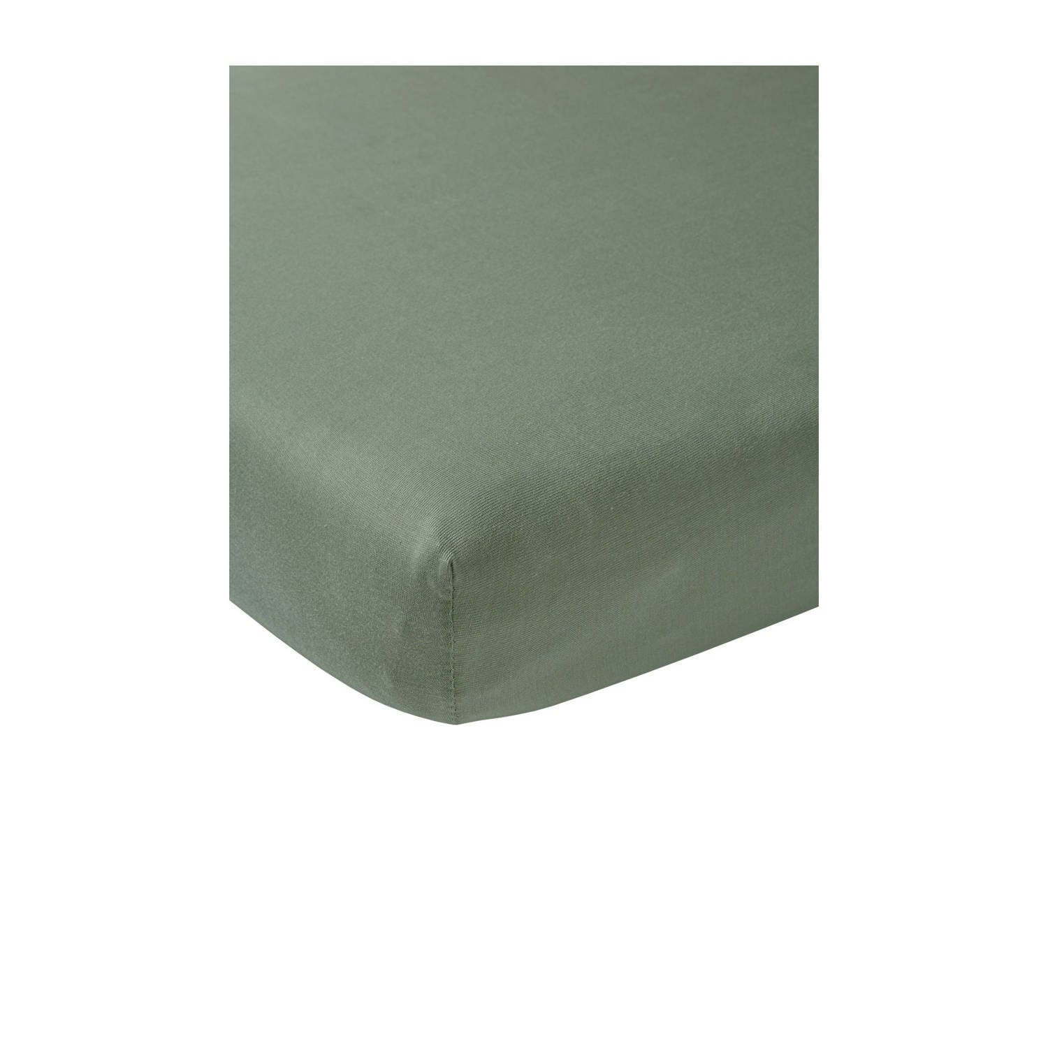 Meyco jersey ledikant hoeslaken 60x120 cm forest green