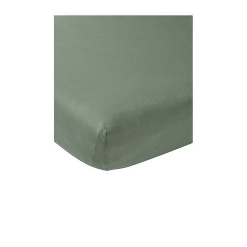 Meyco jersey ledikant hoeslaken 60x120 cm forest green afbeelding