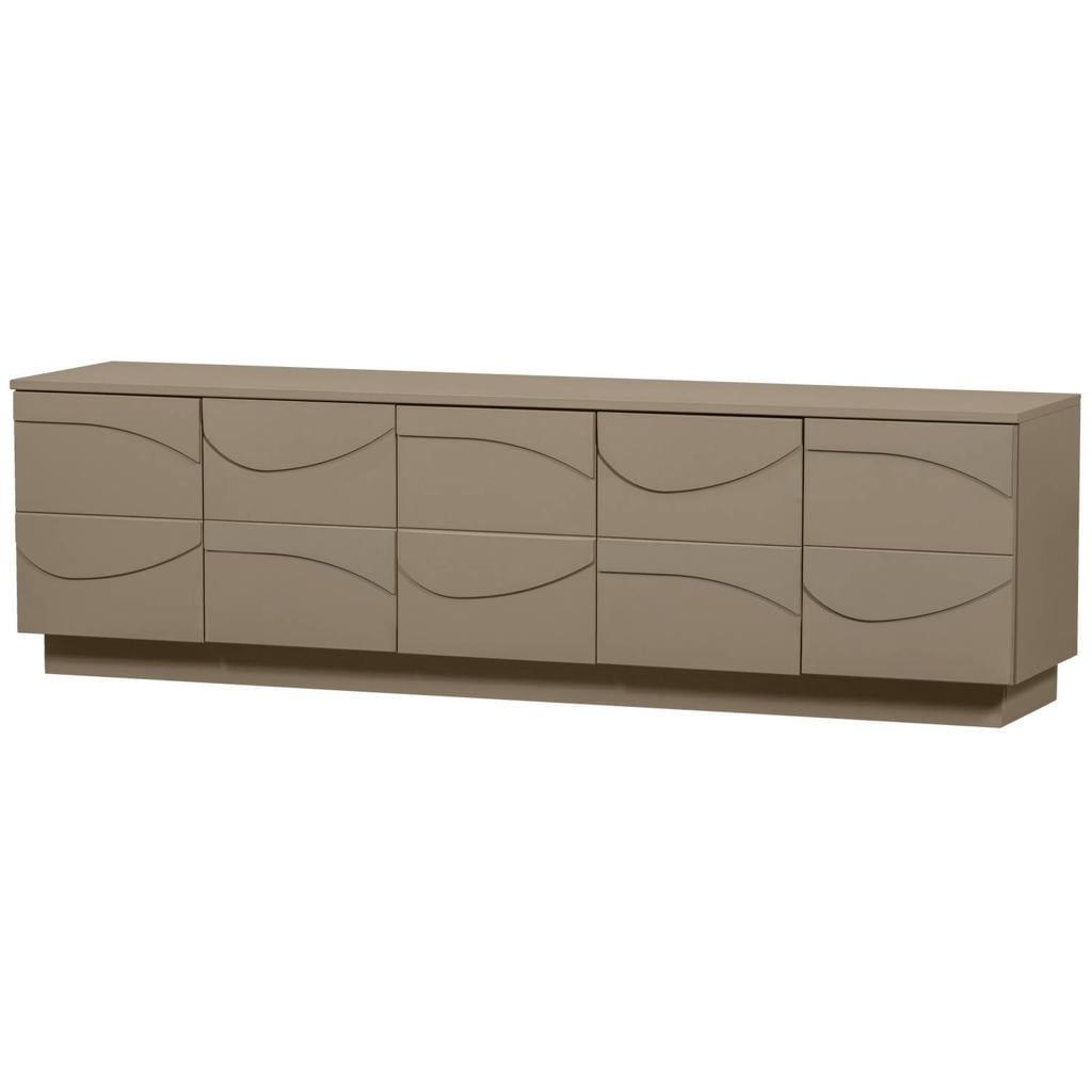 WOOOD Teo TV-Meubel - Grenen - Mud - 52x180x40