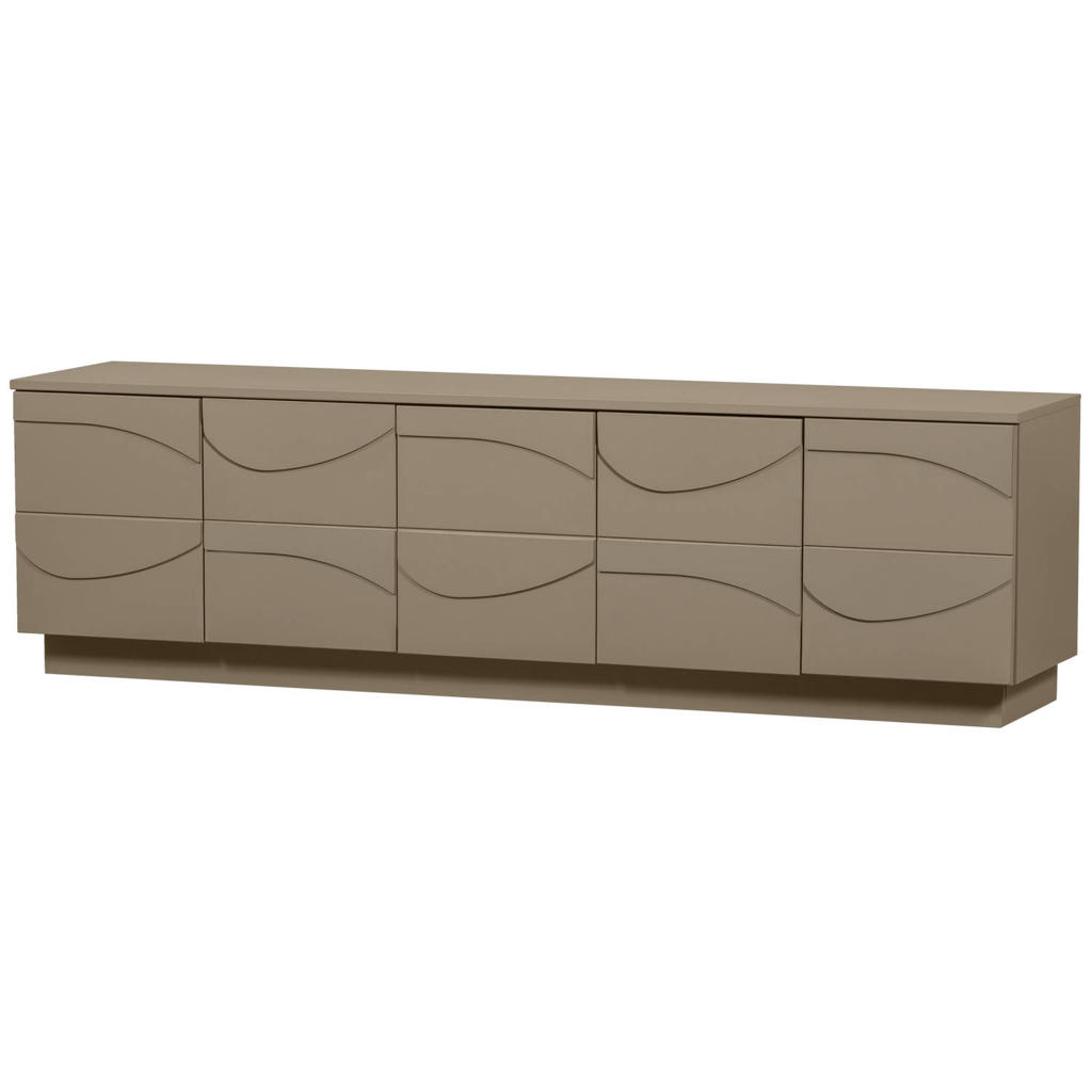 WOOOD WOOOD Teo TV-Meubel - Grenen - Mud - 52x180x40