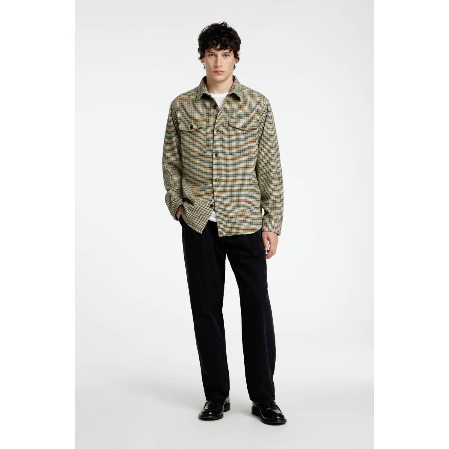 SELECTED HOMME oversized overshirt groen