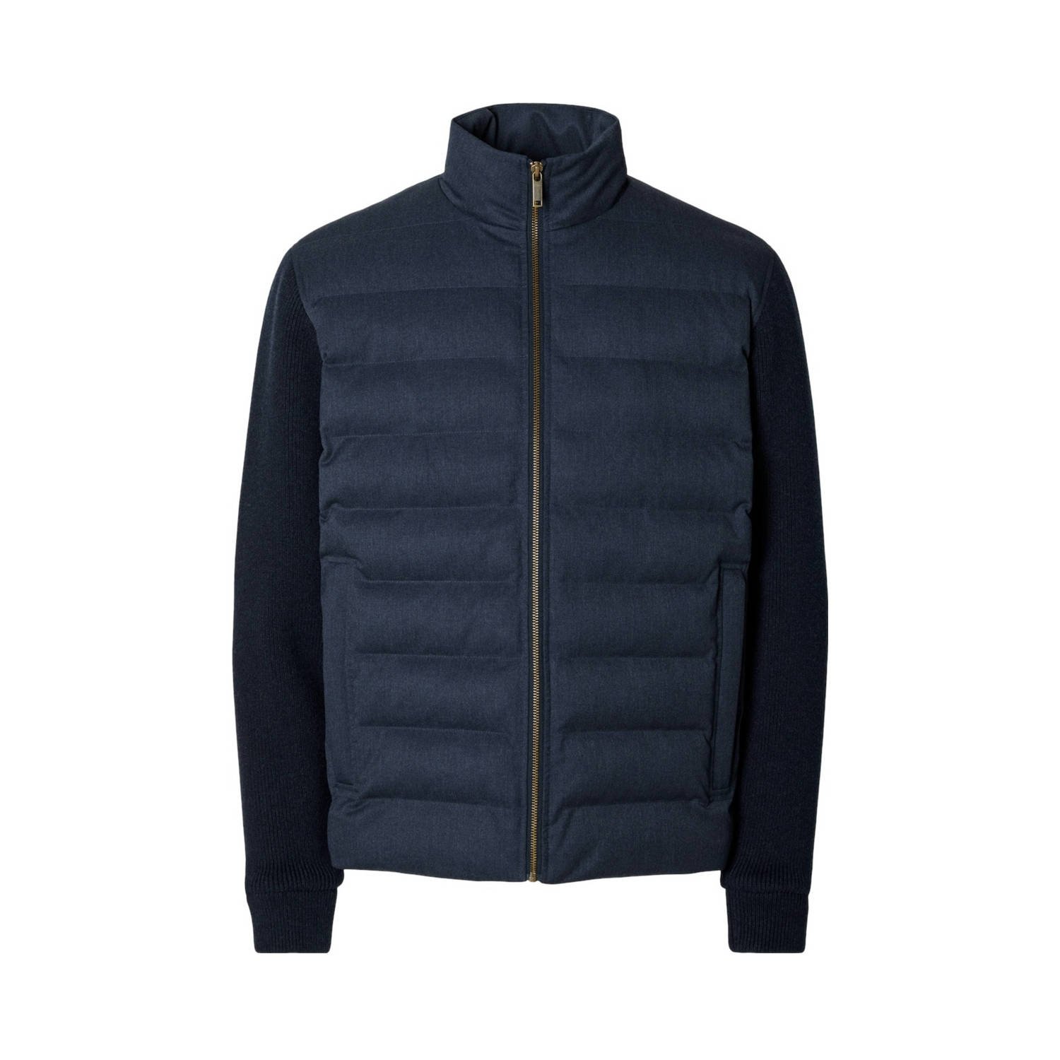 SELECTED HOMME gewatteerde jas SLHCHARLIE blauw