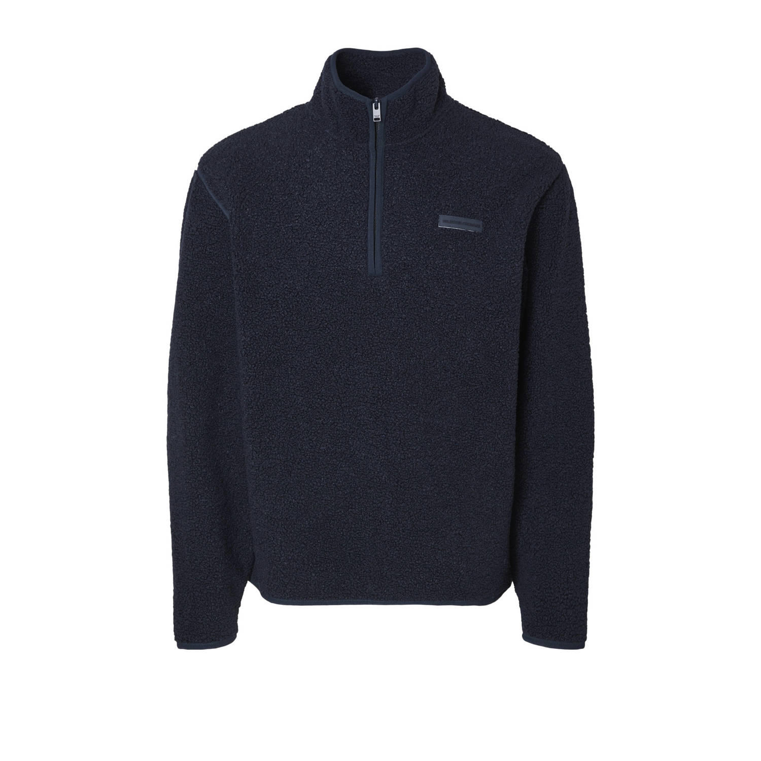 SELECTED HOMME fleecetrui SLHSTORM donkerblauw