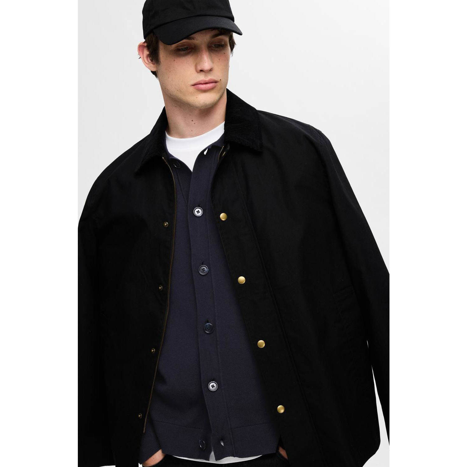 SELECTED HOMME vest SLHMATTIS donkerblauw