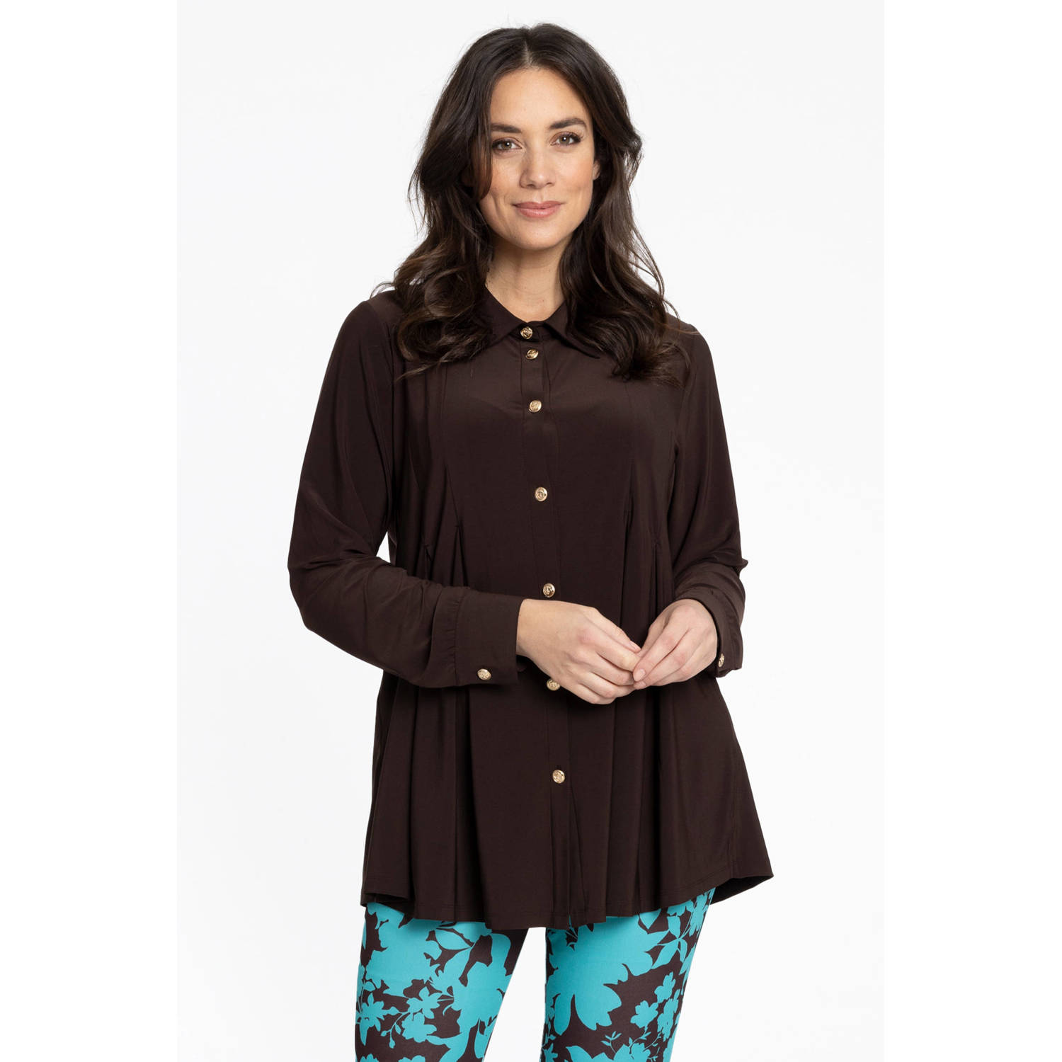 YOEK blouse DOLCE bruin
