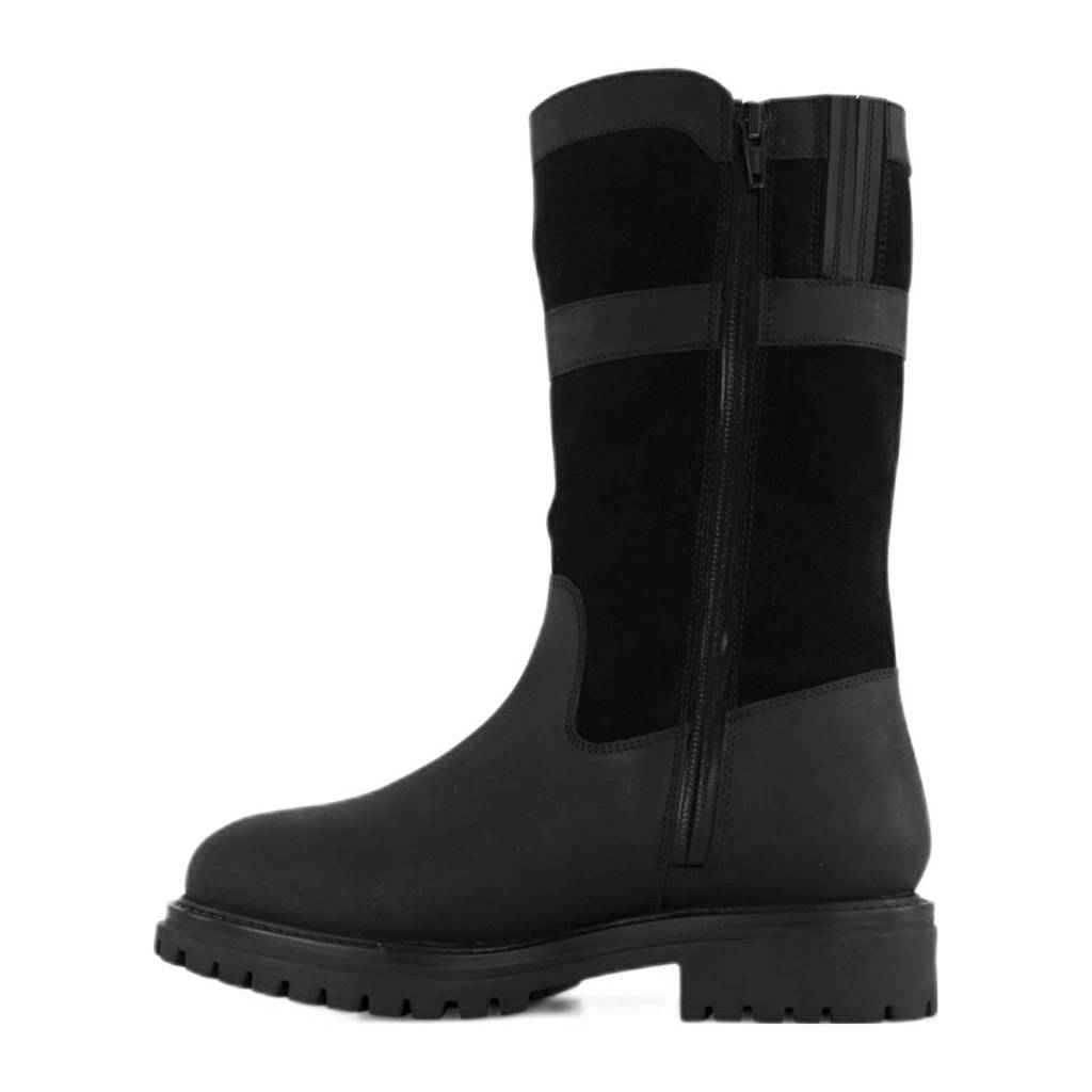 Landrover leren halfhohe laarzen zwart wehkamp