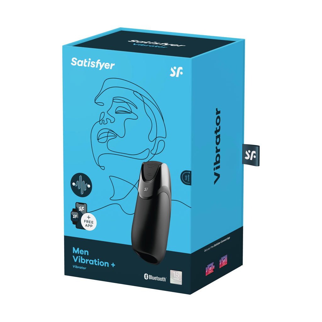 Satisfyer Men Vibration+ Connect App masturbator - Zwart