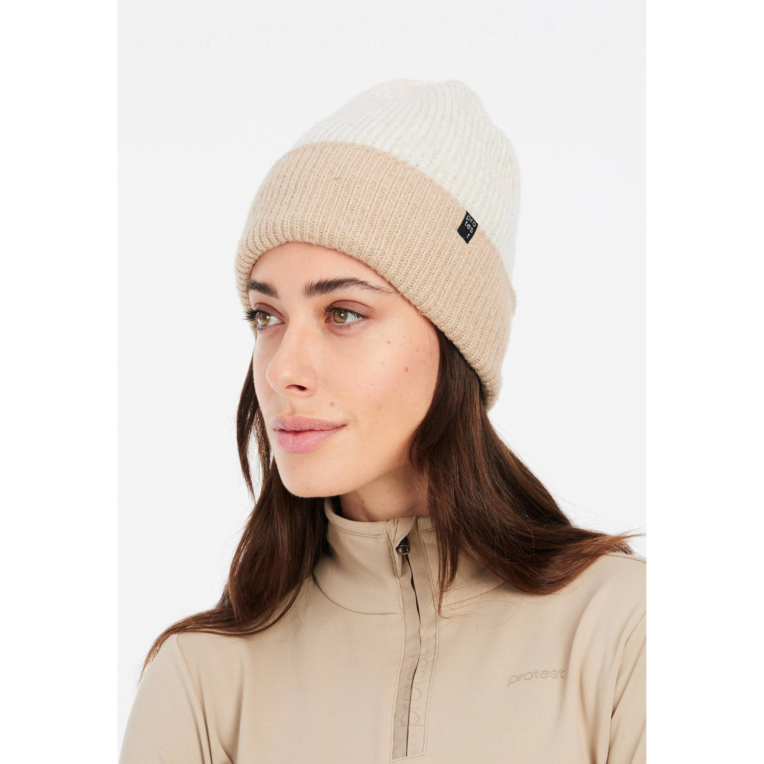 Protest muts beige ecru