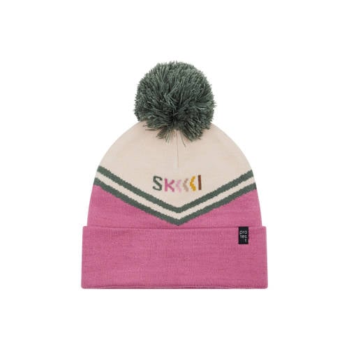 Protest muts met all over print roze afbeelding