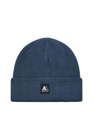 muts met logoprint donkerblauw